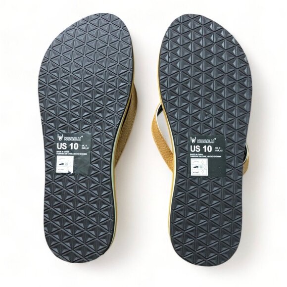 Kuailu Women's Flip Flops Size 10 Comfortable Brown Sandals Durable Stylish, New - Picture 5 of 7